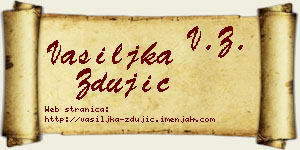 Vasiljka Zdujić vizit kartica